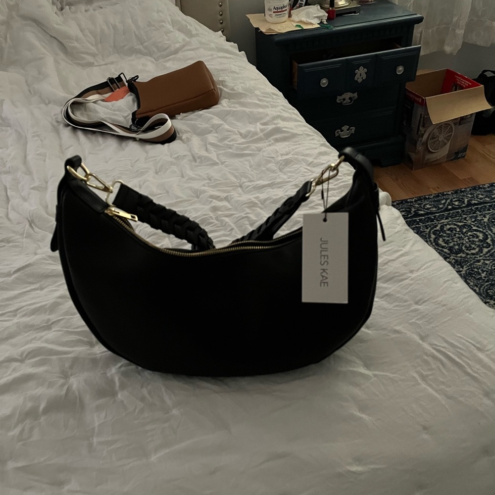 Jules Kae Black Shoulder Bag
